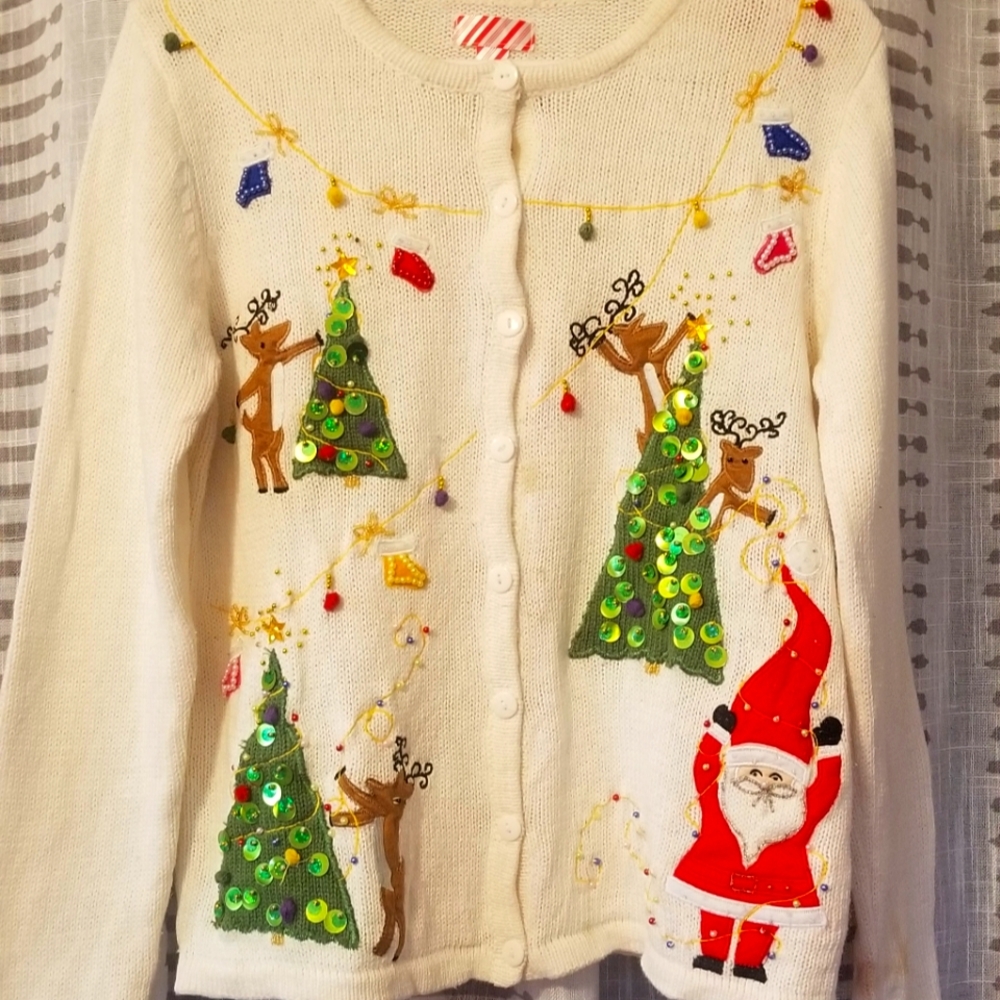 Vintage Ugly Christmas cardigan sweater